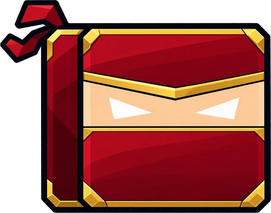 Crimson and gold ninja cube